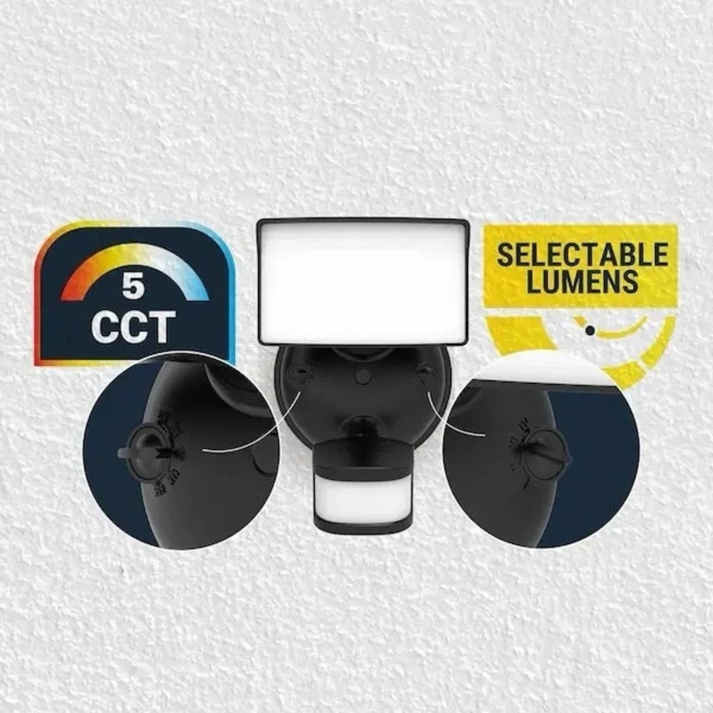 Halo Next Gen Solar-Powered LED Security Floodlight, 3 Head W/ Motion Sensing,